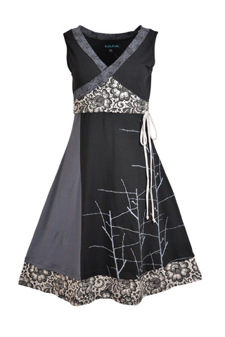 Sleeveless V-Neck Organic Cotton Dress Print & Patch (No Refund/ No Exchange) - craze-trade-limited