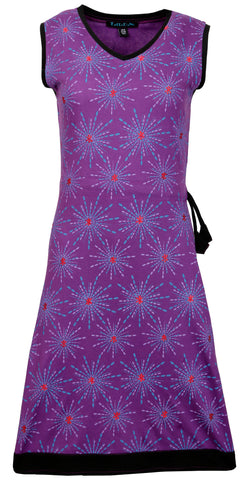  sleeveless purple dress