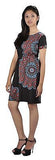 Feather Pattern Short Sleeve Summer Dress - craze-trade-limited