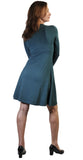 Organic Summer V-neck long-sleeved dress with adjustable bra string- TDR879