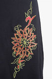 V-Neck Dress With Flower Pattern & Embroidery. - craze-trade-limited