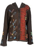 Floral Embroidery & Razor Cut Cotton Cardigan - TATTOPANI