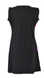 Sleeveless Dress With Square Patch Design. - craze-trade-limited