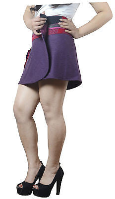 Mini Warp Around Thigh Length Skirt - TATTOPANI