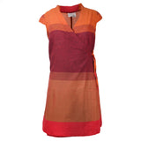 Ladies Cap Sleeve Patay Sari Cotton Wrap Dress Evening Cholo Dress