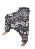 Elephant Printed Smocked Waist Women Summer Baggy Trousers. - craze-trade-limited