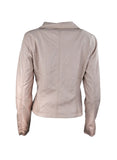 TATTOPANI ® Womens Faux Leather Plain Zip Up Ladies Jacket with Stitching Detai - TATTOPANI