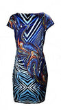Colorful Abstract Printed Sleeveless Dress. - craze-trade-limited