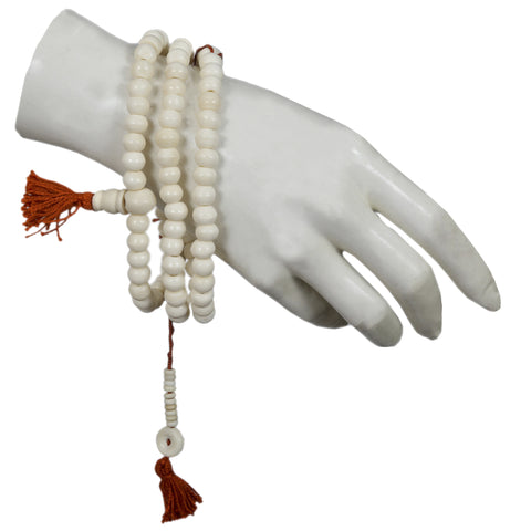 Tibetan Buddhist Prayer White Beads. - craze-trade-limited