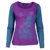 Flower Embroidery and Patch Red Tops - Tattopani Fashion ( Craze Trade Limited)