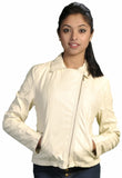 TATTOPANI ® Womens Faux Leather Plain Zip Up Ladies Jacket with Stitching Detai - TATTOPANI