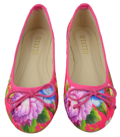Floral Pattern Ballerina Pumps Comfort flat Shoes