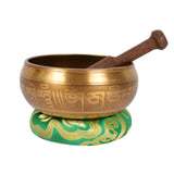Meditation Tibetan Singing Bowl with Special Etching and protective pouch-GOLDBAJ-1-(Small)