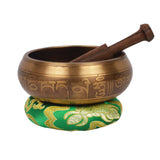 Tibetan Meditation Singing Bowl with Five  Buddha Crafted