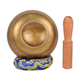 Meditation Tibetan Singing Bowl with Special Etching and protective pouch- SING-SP-IC(BAJ-8)-2