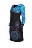 womens-long-sleeve-dress-with-embroidery-and-floral-print-evening-dress-1(No Exchange/ No Refund)