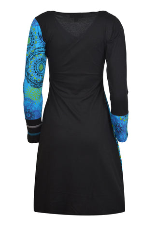 womens-long-sleeve-dress-with-embroidery-and-floral-print (No Exchange / No Refund)