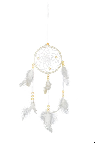White Feathers Wall Hanging Dream Catcher. - craze-trade-limited