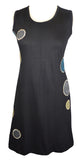 Ladies Sleeveless Dress With Front Embroidery. - TATTOPANI