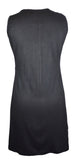 Ladies Sleeveless Dress With Front Embroidery. - TATTOPANI