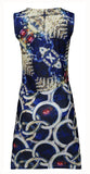 Abstract Color Print &  Rhinestone Patch Dress. - craze-trade-limited