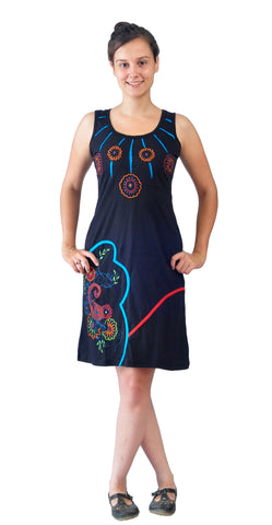 womens-sleeveless-dress-with-colorful-florial-embroidery
