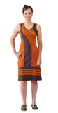Ladies Dress With Colorful Flower Lining Embroidery. - TATTOPANI