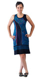 womens-sleeveless-dress-with-colorful-flower-lining-embroidery(No Exchange/ No Refund)