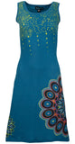Sleeveless Dress With Side Feather Design Patches. - craze-trade-limited