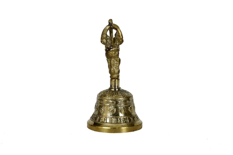 Tibetan Temple Bell With Green Protective pouch (KTS-BELL-01) - craze-trade-limited