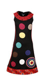 Colorful Circle Patch Sleeveless Summer Dress - craze-trade-limited