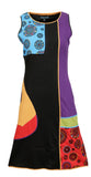 Ladies Dress With Colorful Patch and Embroidery Design. - TATTOPANI