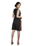 womens-summer-sleeveless-dress-with-colorful-circle-print-and-patch-design