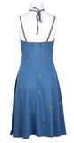 Ladies Summer Slip Dress With Flower Pattern Print. - TATTOPANI