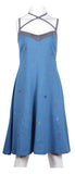 Ladies Summer Slip Dress With Flower Pattern Print. - TATTOPANI