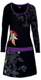 Leaf & Floral Pattern Print Dress With Embroidery. - Tattopani Fashion ( Craze Trade Limited)