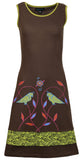 Ladies Dress With Bird & Leaf Patch & Embroidery. - Tattopani Fashion ( Craze Trade Limited)