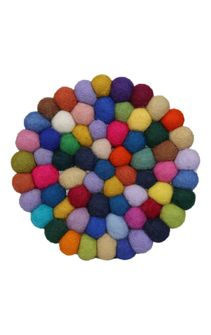 Felt Ball Coaster-Colorful, Soft And Warm-SW- FELT-CIR2 - craze-trade-limited