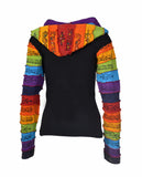 Ladies stonewashed cotton cardigan with colorful hand painted design. - Tattopani Fashion ( Craze Trade Limited)