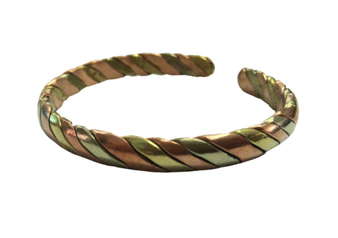 Twisted Brass & Copper Bracelet. - craze-trade-limited