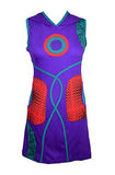 Ladies Sleeveless Dress With Hood And Patch Design. - TATTOPANI