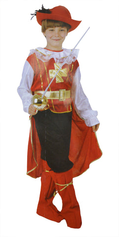 Boy Mosqueteer Dressing Up Costume (7 to 10 y o)(MOSQ-01) - craze-trade-limited