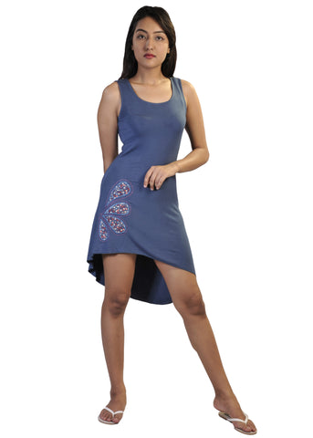 Blue Sleeveless Dress 