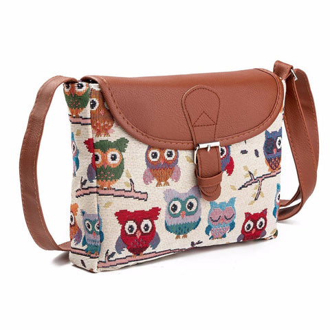 Women Owl Printed Satchel Shoulder Bag 4 color Crossbody Bag female bags portefeuille femme #GHYW - craze-trade-limited