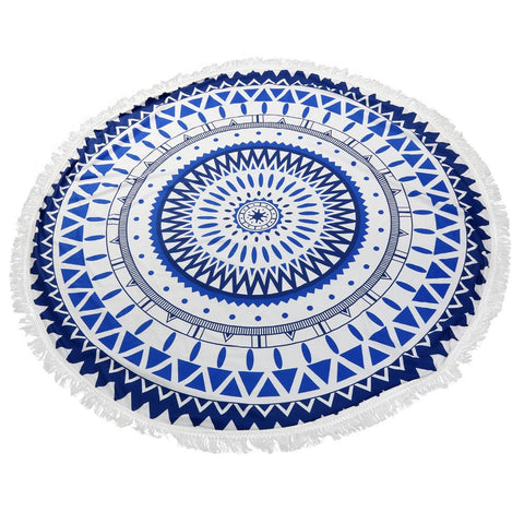 Round Beach Pool Tapestry Home Shower Towel Blanket Table Cloth Tassel Yoga Mat - craze-trade-limited