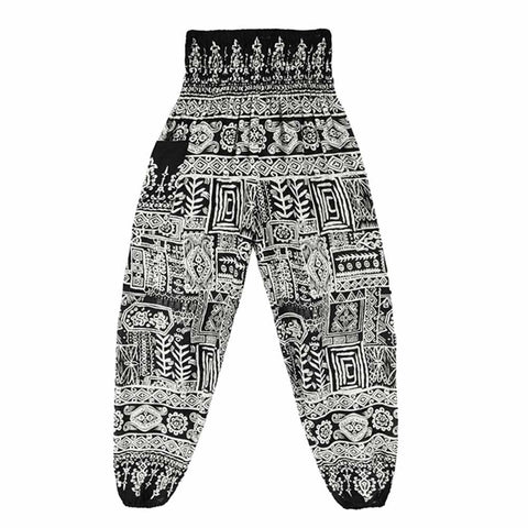 Thai Harem Trousers Boho Festival Hippy Smock High Waist Yoga Pants