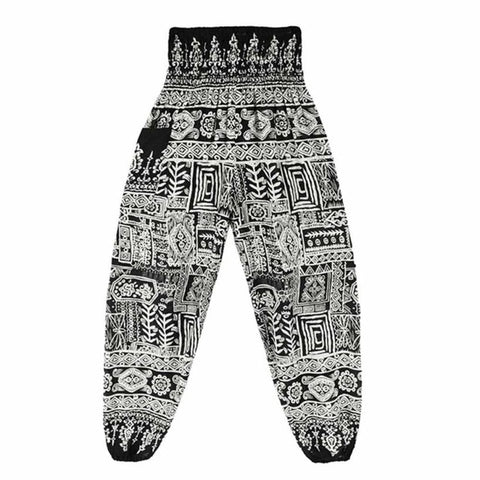 Thai Harem Trousers Boho Festival Hippy Smock High Waist Pants